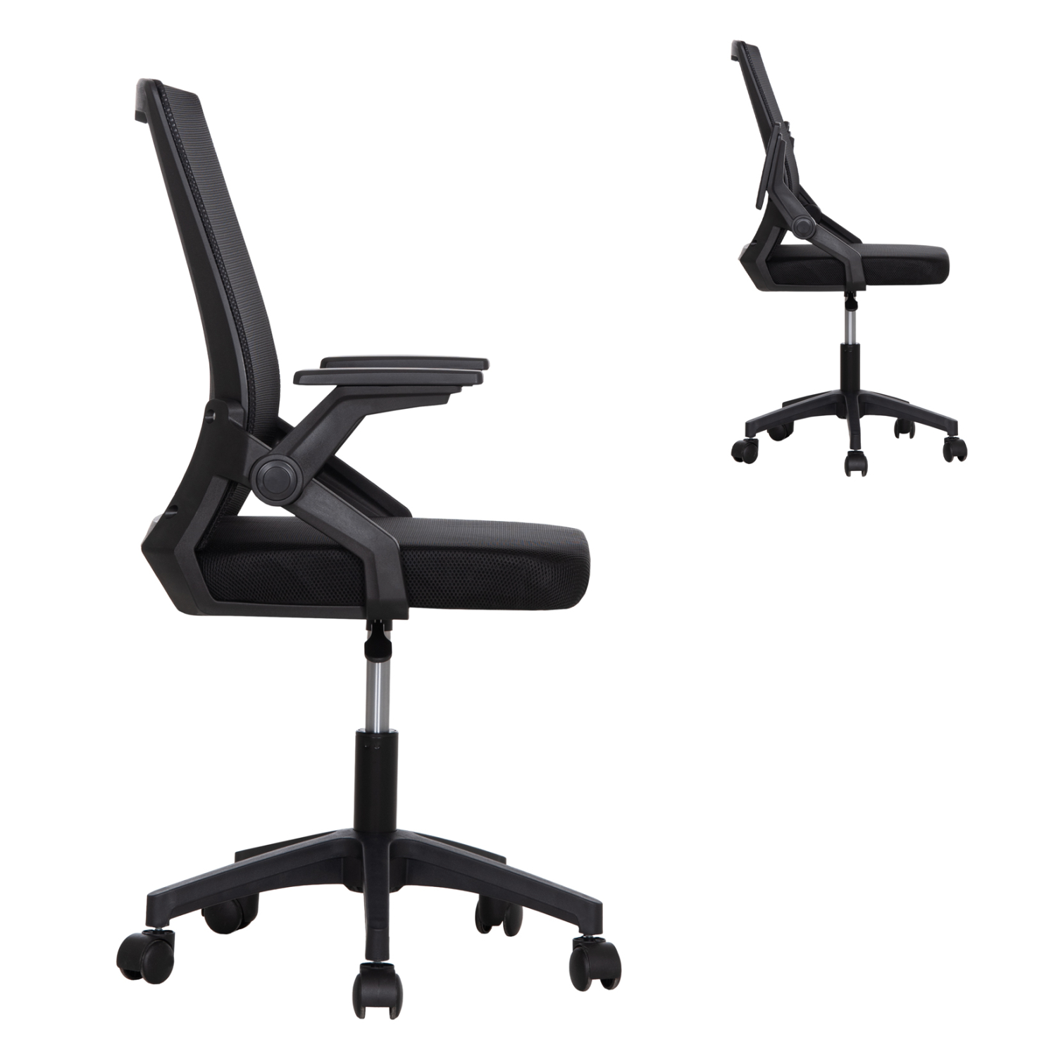 ΚΑΡΕΚΛΑ ΓΡΑΦΕΙΟΥ ZENITH HM1225.01 PP & MESH ΥΦΑΣΜΑ--ΜΑΥΡΟ 58x55x100Υεκ (x1) - Image 12