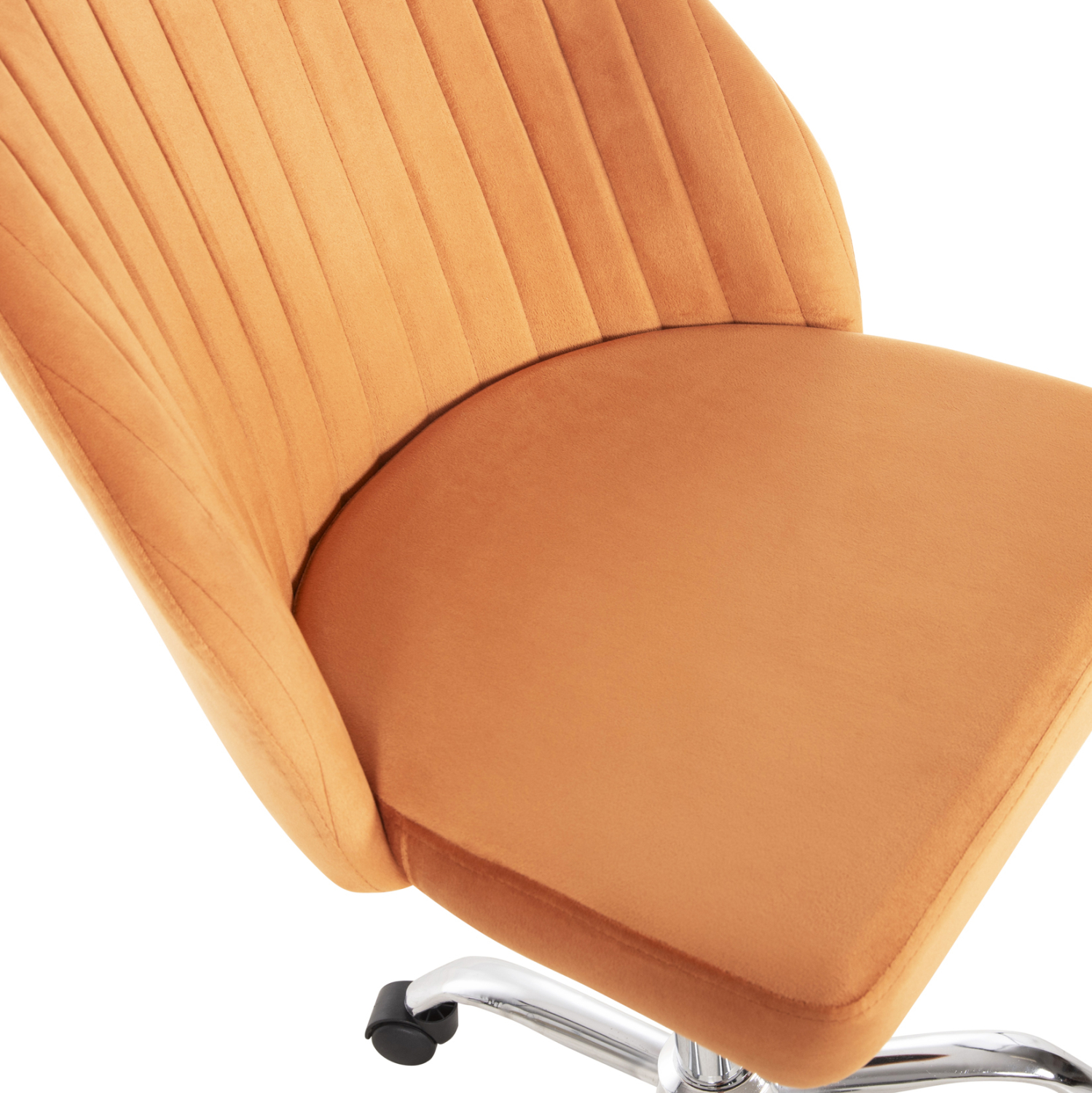 ΚΑΡΕΚΛΑ ΓΡΑΦΕΙΟΥ HOLLIS HM9008.04 ΠΟΡΤΟΚΑΛΙ ΒΕΛΟΥΔΟ-ΜΕΤΑΛ.ΠΟΔΙ 58x58x85Υεκ. (x1) - Image 8