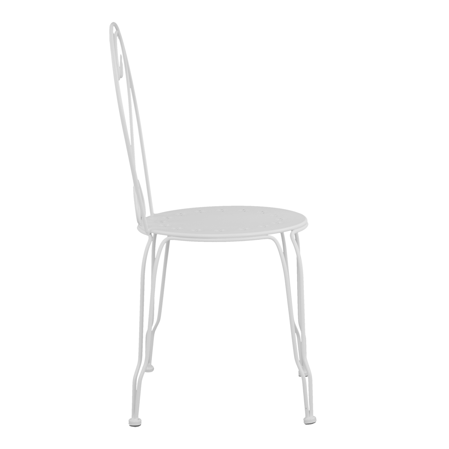 ΚΑΡΕΚΛΑ ΜΕΤΑΛΛΙΚΗ AMORE ΛΕΥΚΗ 42x48x90 εκ. HM5007.12 (x1) - Image 4