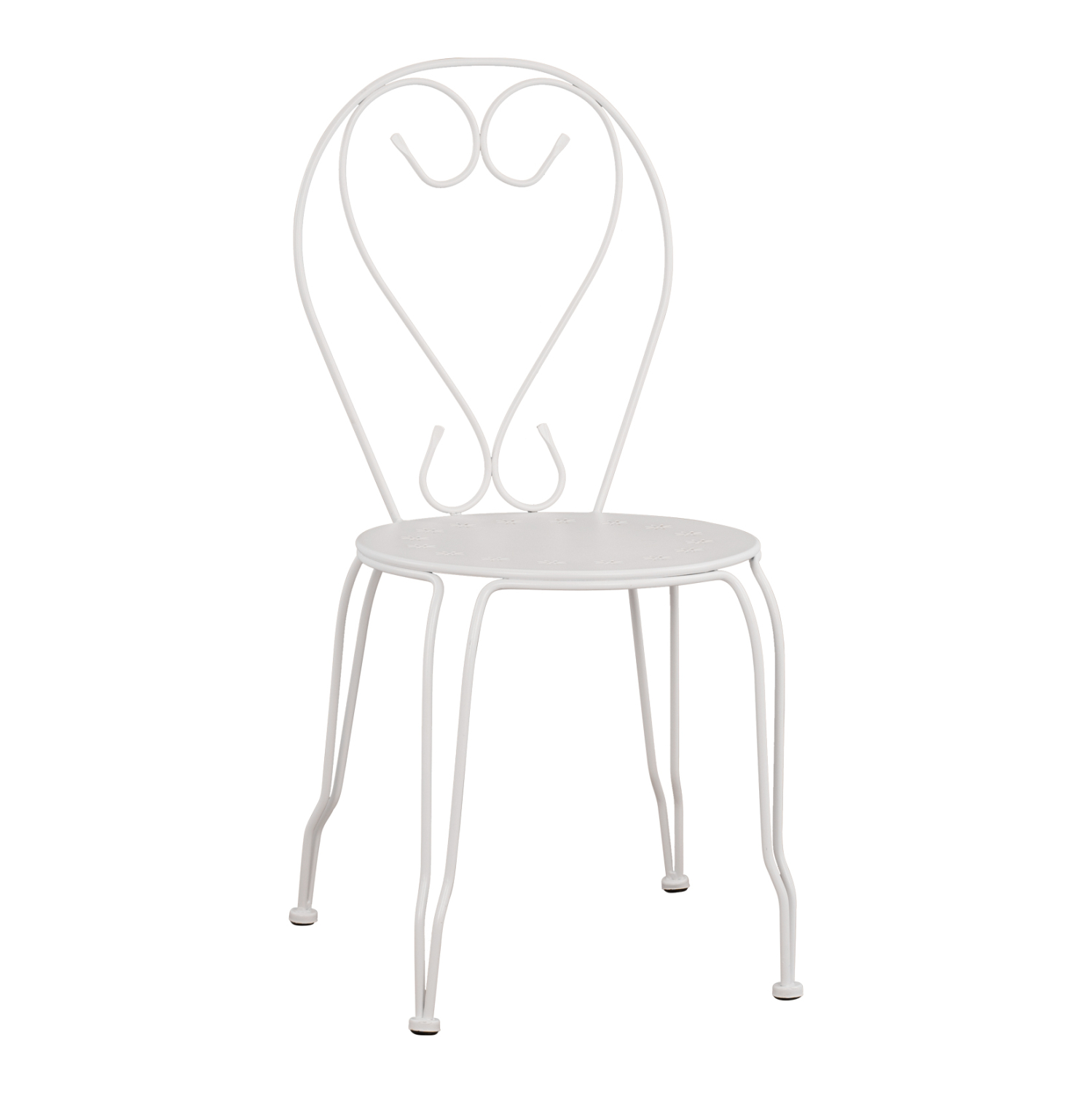ΚΑΡΕΚΛΑ ΜΕΤΑΛΛΙΚΗ AMORE ΛΕΥΚΗ 42x48x90 εκ. HM5007.12 (x1)