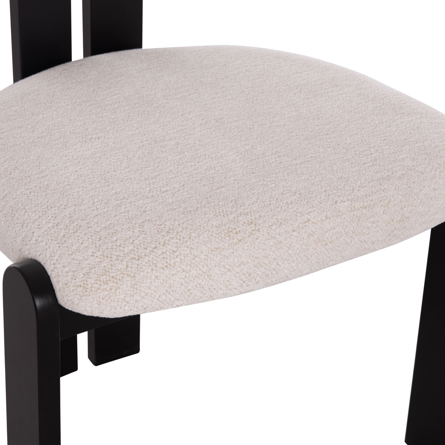 ΚΑΡΕΚΛΑ ΤΡΑΠΕΖΑΡΙΑΣ KARVO HM18252.02 ΕΚΡΟΥ ΥΦΑΣΜΑ--ΞΥΛΟ ΣΕ ΜΑΥΡΟ 57x50x78,5Υεκ. (x2) - Image 8