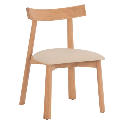 KΑΡΕΚΛΑ ΤΡΑΠΕΖΑΡΙΑΣ OSORIO HM18335.11 RUBBERWOOD ΦΥΣΙΚΟ-ΕΚΡΟΥ PU 51x55x74Υεκ (x2)