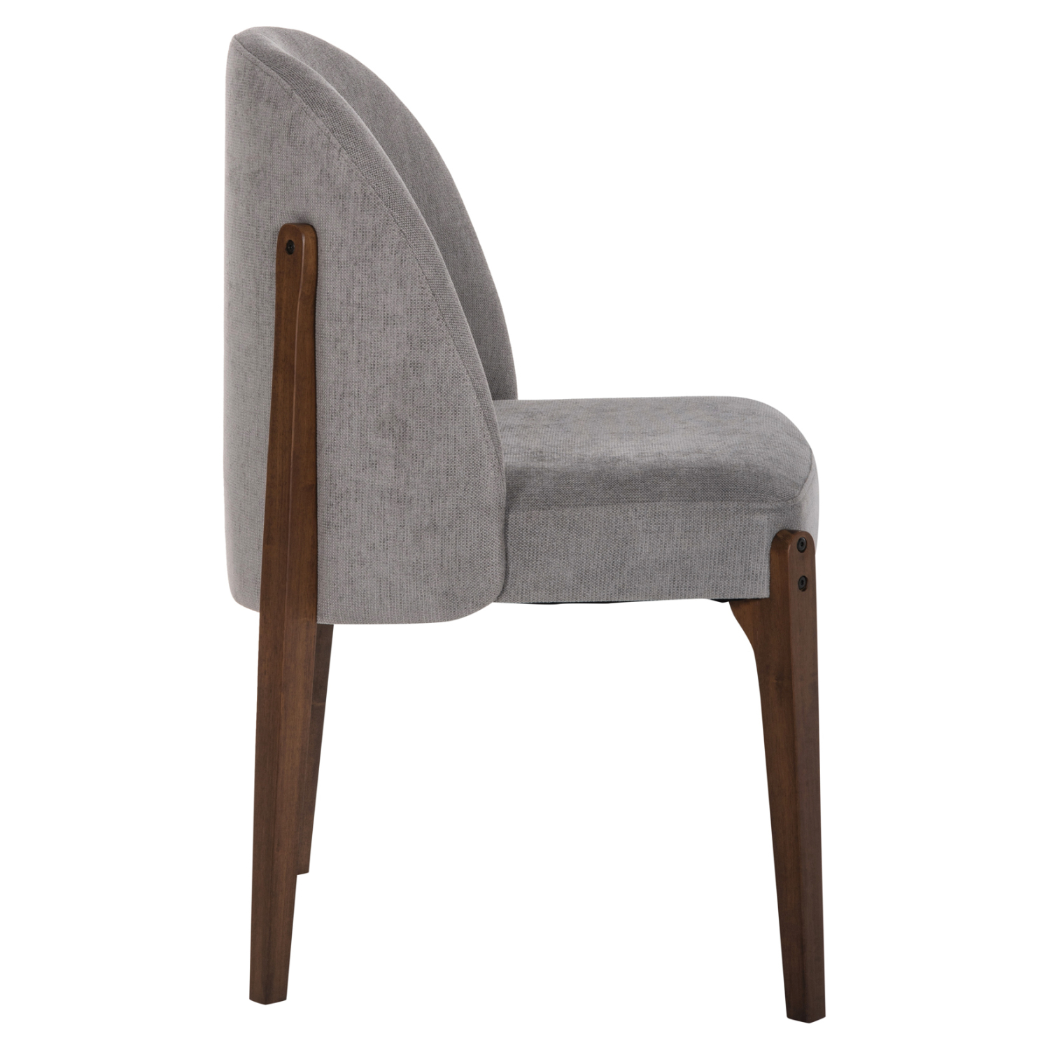 ΚΑΡΕΚΛΑ ΤΡΑΠΕΖΑΡΙΑΣ RAMMER HM9744.01 RUBBERWOOD ΣΕ ΚΑΡΥΔΙ-ΓΚΡΙ ΥΦΑΣΜΑ 57x55x86Υεκ. (x2) - Image 4