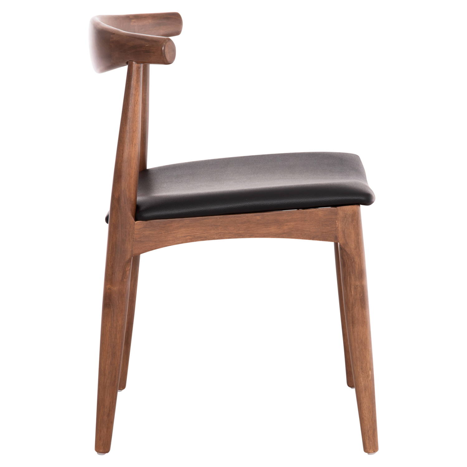 KΑΡΕΚΛΑ ΤΡΑΠΕΖΑΡΙΑΣ ALOR HM9947.03 RUBBERWOOD ΚΑΡΥΔΙ-ΜΑΥΡΟ PU 55x51x75Υεκ (x2) - Image 4