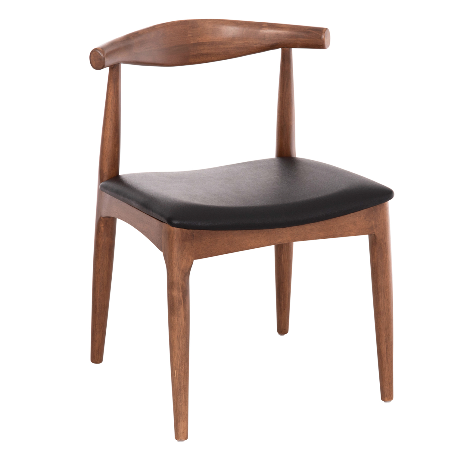 KΑΡΕΚΛΑ ΤΡΑΠΕΖΑΡΙΑΣ ALOR HM9947.03 RUBBERWOOD ΚΑΡΥΔΙ-ΜΑΥΡΟ PU 55x51x75Υεκ (x2)