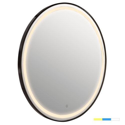 ΚΑΘΡΕΠΤΗΣ ΤΟΙΧΟΥ ΣΤΡΟΓΓΥΛΟΣ ROUNDER HM4503.01 ΑΛΟΥΜΙΝΙΟ ΣΕ ΜΑΥΡΟ-ΦΩΤΙΣΜΟΣ LED Φ80εκ. (x1)