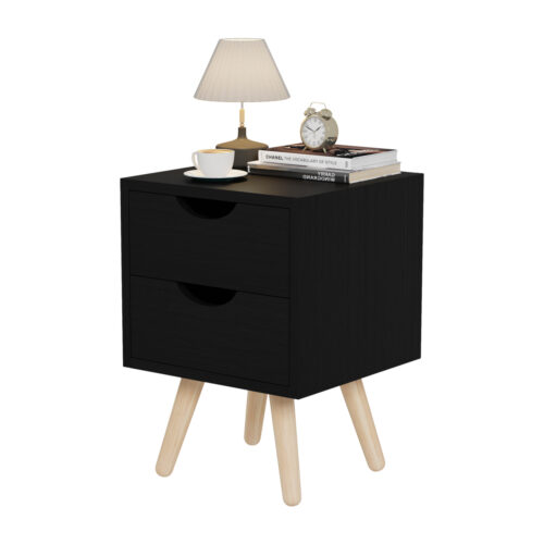ΚΟΜΟΔΙΝΟ DINKL HM2472.02 ΜΕΛΑΜΙΝΗ-2 ΣΥΡΤΑΡΙΑ-WENGE 29,5x29,5x45Υεκ (x1)