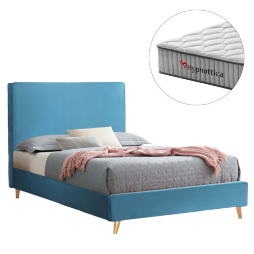 ΚΡΕΒΑΤΙ ΗΜΙΔΙΠΛΟ ΜΕ ΣΤΡΩΜΑ MAYLIN HM10758.08 ΒΕΛΟΥΔΟ ΤΙΡΚΟΥΑΖ--ΣΤΡΩΜΑ 120Χ200εκ (x1)