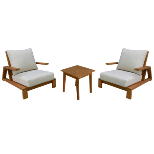 LOUNGE ΣΕΤ MIREX HM10893 ΤΡΑΠΕΖΑΚΙ & 2 ΠΟΛΥΘΡΟΝΕΣ--ΞΥΛΟ ΑΚΑΚΙΑΣ--ΕΚΡΟΥ ΜΑΞΙΛΑΡΙΑ (x1)