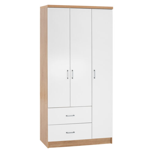 ΝΤΟΥΛΑΠΑ 3ΦΥΛΛΗ ME 2 ΣΥΡΤΑΡΙΑ CAESAR HM340.06 SONAMA - ΛΕΥΚO 89x42,5x181 εκ. (x1)