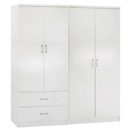 ΝΤΟΥΛΑΠΑ 4-ΦΥΛΛΗ ΜΕ 2 ΣΥΡΤΑΡΙΑ JENNA HM11351.05 ΜΕΛΑΜΙΝΗ ΣΕ ΛΕΥΚΟ 160x43x181Υ (x1)