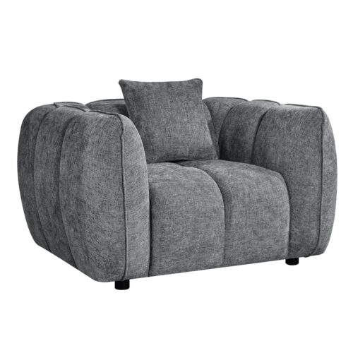 ΠΟΛΥΘΡΟΝΑ LYKKE HM3325.01 ΓΚΡΙ ΥΦΑΣΜΑ 119x89x70Υεκ (x1)