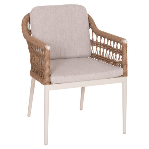 ΠΟΛΥΘΡΟΝΑ BOXER HM6556.02 ΑΛΟΥΜΙΝΙΟ & OLEFIN ΜΠΕΖ-TWIST WICKER 58x60x80Yεκ (x2)