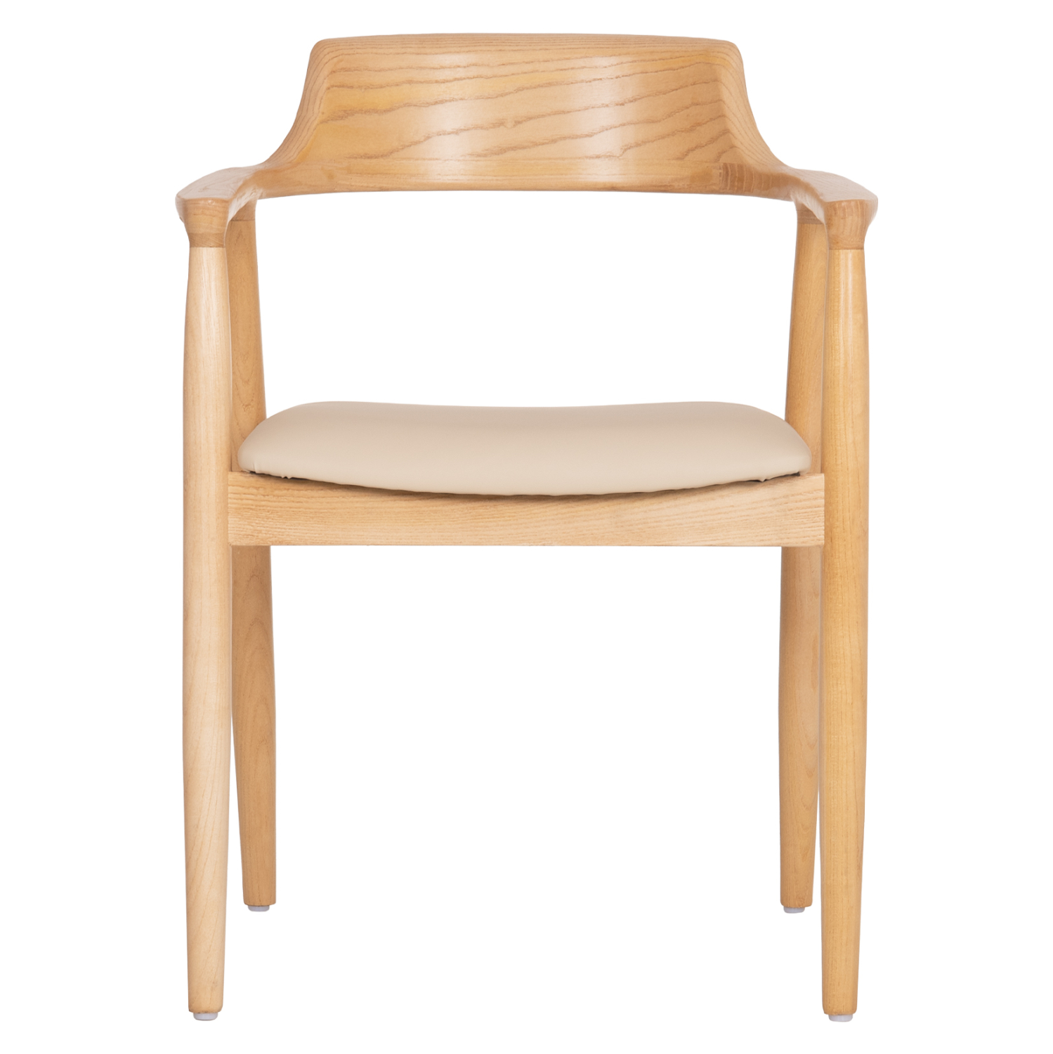 ΠΟΛΥΘΡΟΝΑ ΤΡΑΠΕΖΑΡΙΑΣ TARGA HM18336.11 RUBBERWOOD ΦΥΣΙΚΟ & PU ΕΚΡΟΥ 58x54x78Yεκ (x2) - Image 3