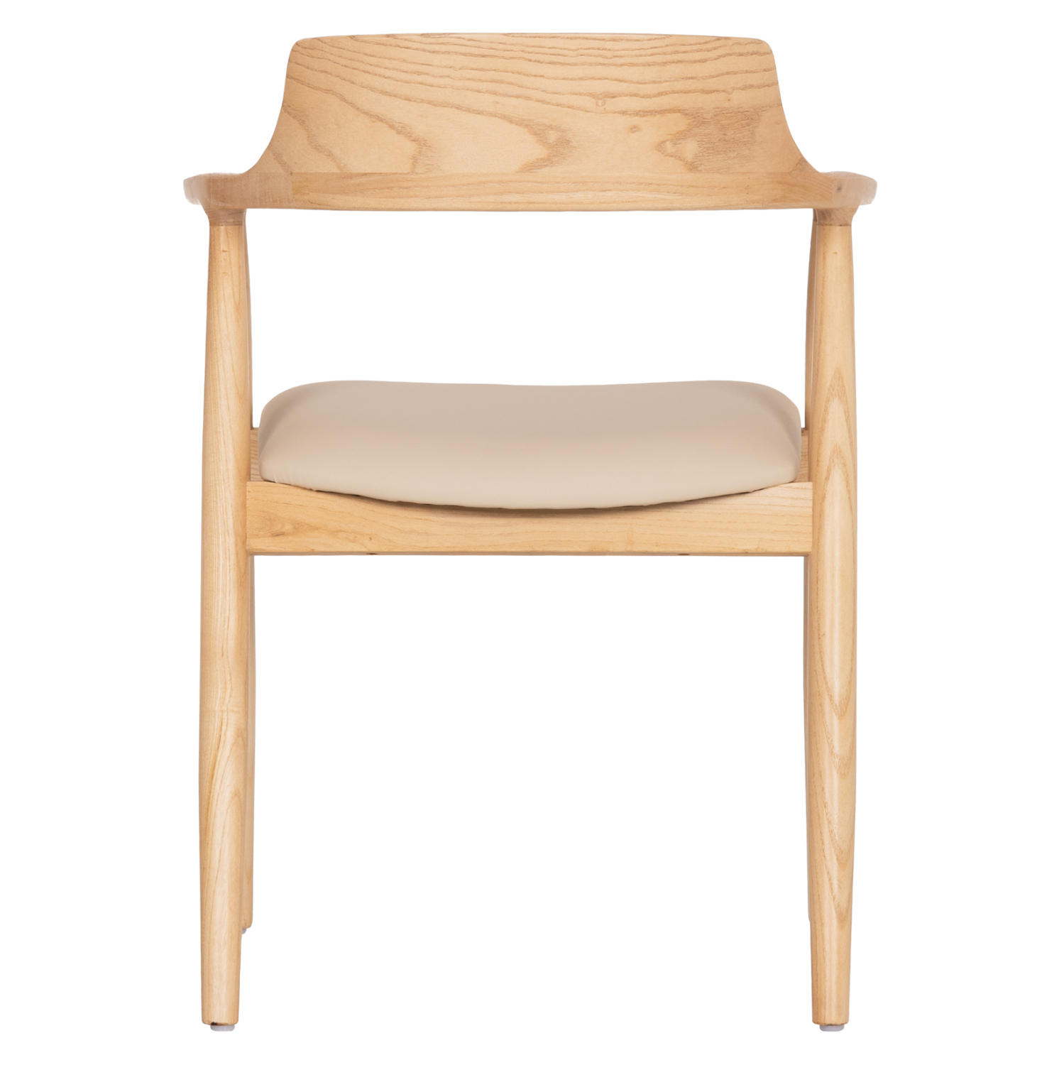 ΠΟΛΥΘΡΟΝΑ ΤΡΑΠΕΖΑΡΙΑΣ TARGA HM18336.11 RUBBERWOOD ΦΥΣΙΚΟ & PU ΕΚΡΟΥ 58x54x78Yεκ (x2) - Image 6