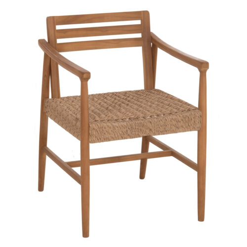 ΠΟΛΥΘΡΟΝΑ ΤΡΑΠΕΖΑΡΙΑΣ ROBIN HM18351 ΞΥΛΟ TEAK & ΣΧΟΙΝΙ VIRO ΦΥΣΙΚΟ 53,5x60x78Υεκ (x1)