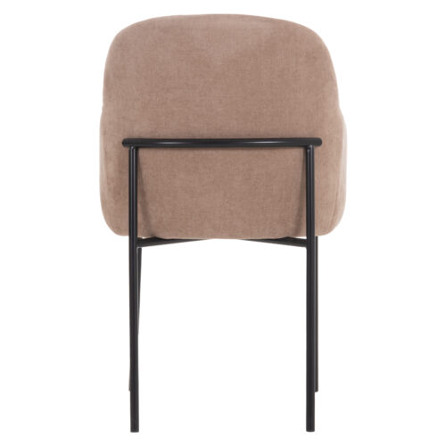 ΠΟΛΥΘΡΟΝΑ ΤΡΑΠΕΖΑΡΙΑΣ MANIDO HM18429.03 TAUPE ΥΦΑΣΜΑ-ΜΕΤΑΛ.ΜΑΥΡΑ ΠΟΔΙΑ 54x61x87Υεκ (x2)