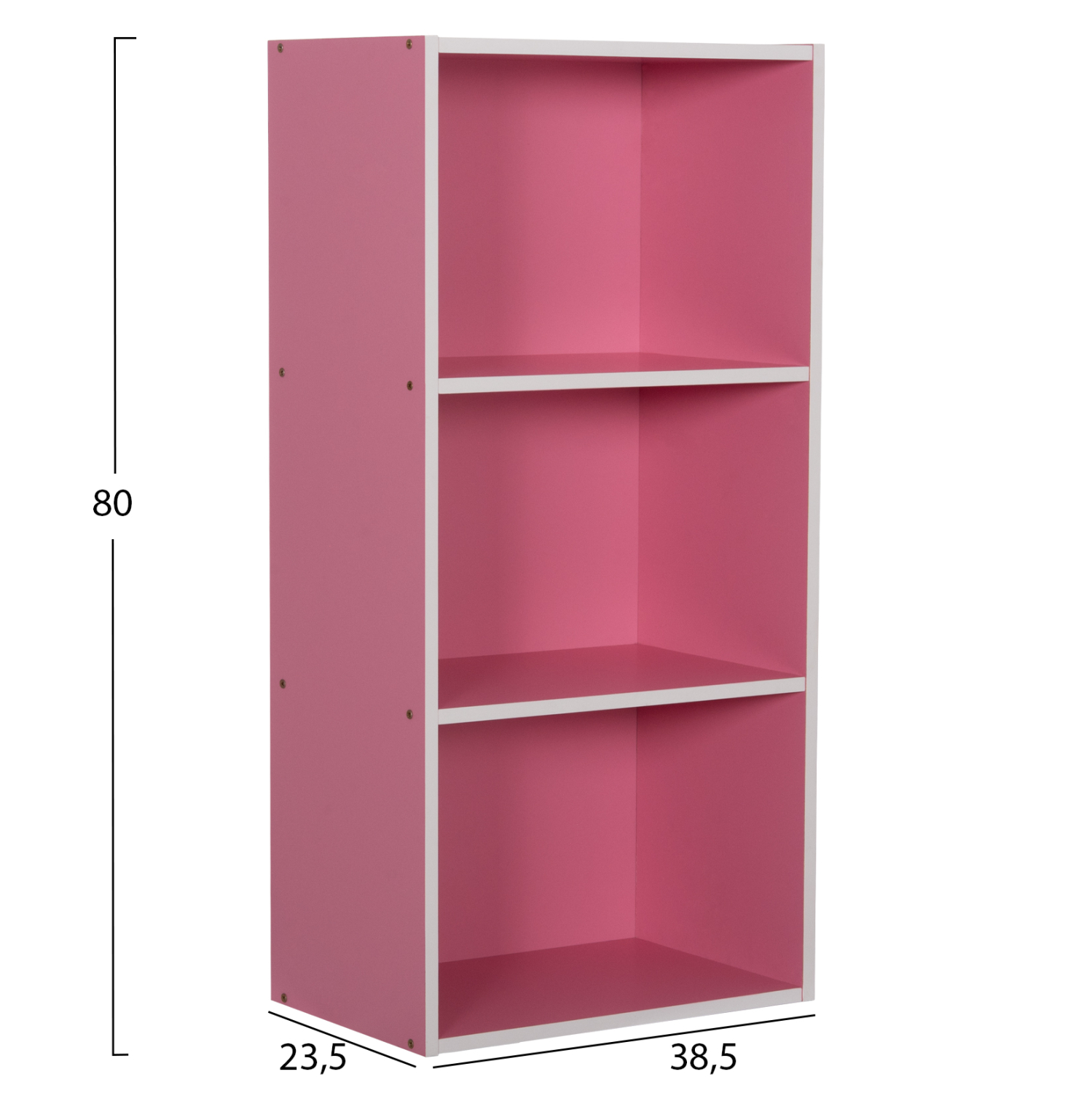 ΡΑΦΙΕΡΑ ΤΟΙΧΟΥ CUBICON HM9941.06 ΡΟΖ-ΛΕΥΚΗ ΜΕΛΑΜΙΝΗ 38,5x23,5x80Υεκ. (x1) - Image 2