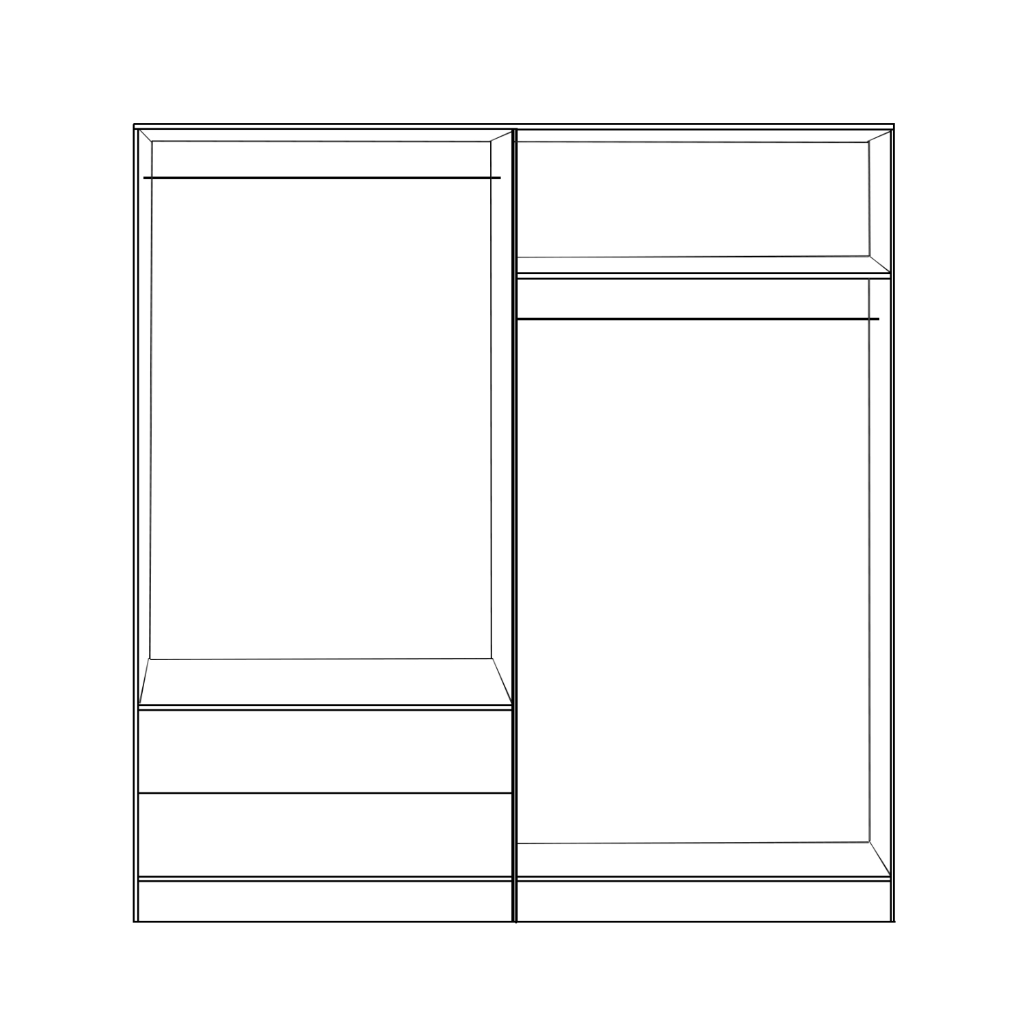 ΣΕΤ 2 ΤΜΧ ΝΤΟΥΛΑΠΑ 4ΦΥΛΛΗ SONAMA 160X42X181 HM11351.02 (x1) - Image 3