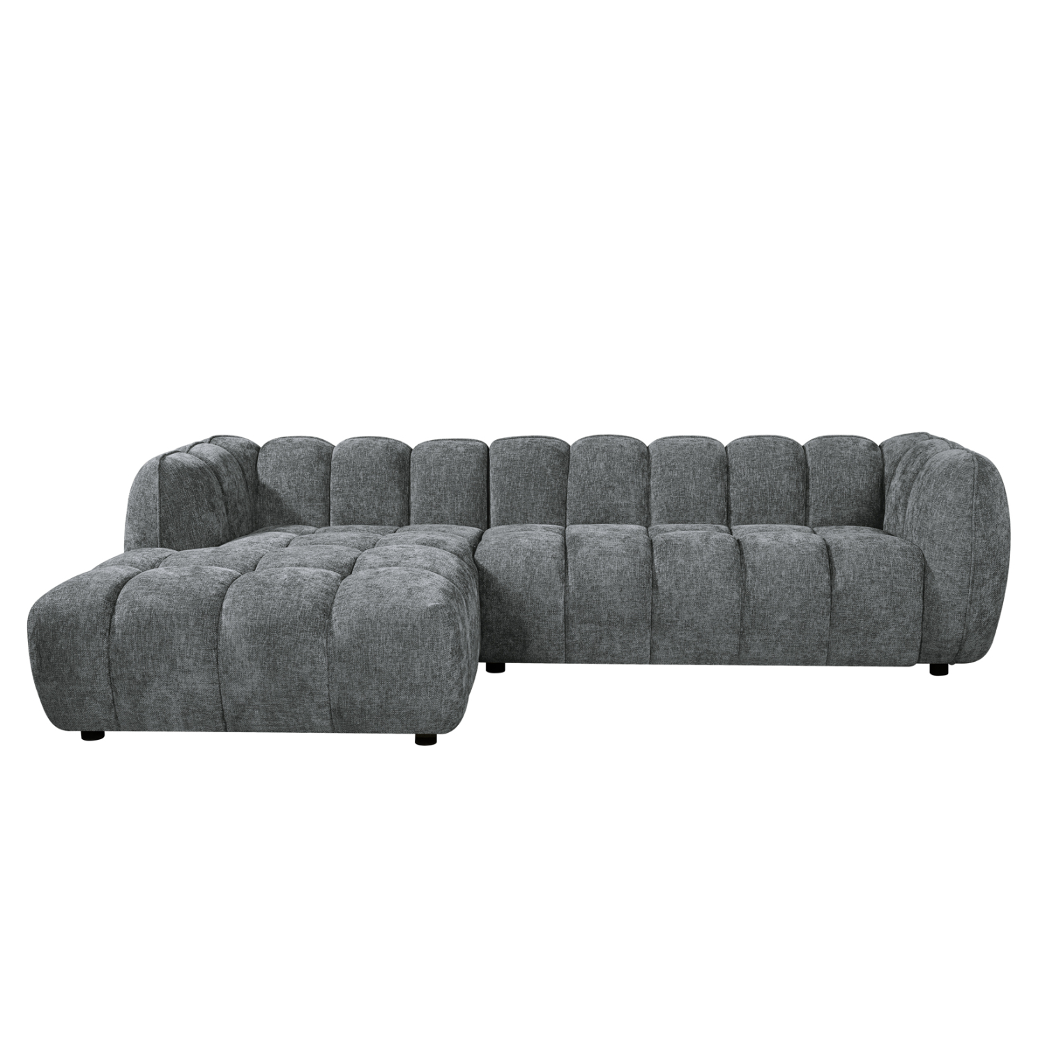 ΣΕΤ ΚΑΝΑΠΕΣ ΓΩΝΙΑ (ΑΡΙΣΤΕΡΗ)-ΠΟΛΥΘΡΟΝΑ LOUNGE LYKKE HM10820.01L ΓΚΡΙ ΥΦΑΣΜΑ (x1) - Image 5