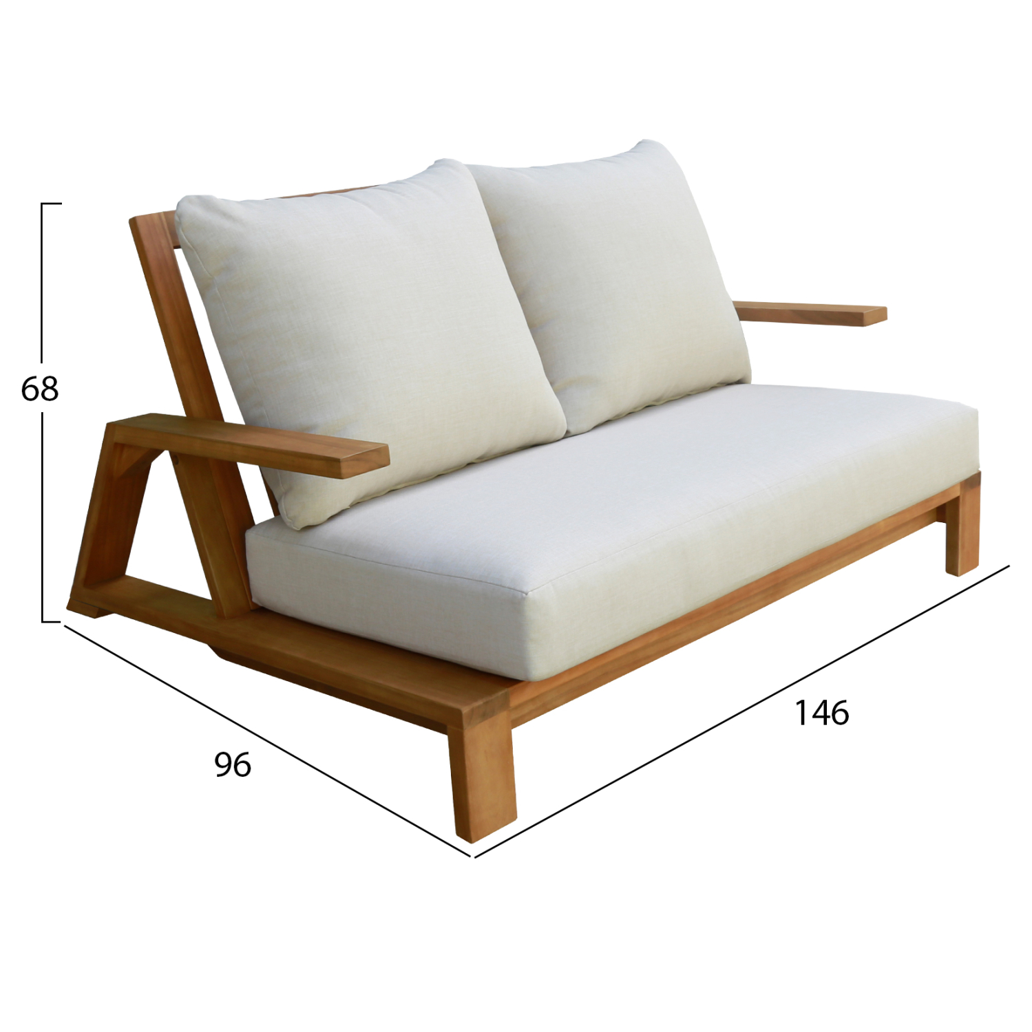 ΣΕΤ ΣΑΛΟΝΙ LOUNGE 4ΤΜΧ MIREX HM6521 ΞΥΛΟ ΑΚΑΚΙΑΣ--ΠΟΛΥΕΣΤΕΡΙΚΑ ΜΑΞΙΛΑΡΙΑ ΕΚΡΟΥ (x1) - Image 2