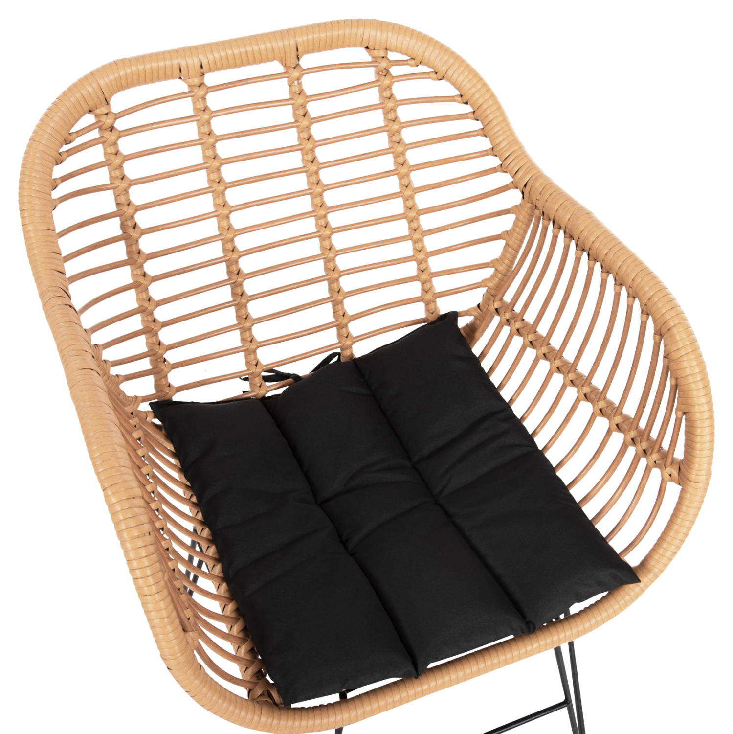 ΣΕΤ ΤΡΑΠΕΖΑΡΙΑΣ 7ΤΜΧ ALLEGRA HM10495 WICKER ΜΠΕΖ-ΜΕΤΑΛΛΟ ΜΑΥΡΟ (x1) - Image 7