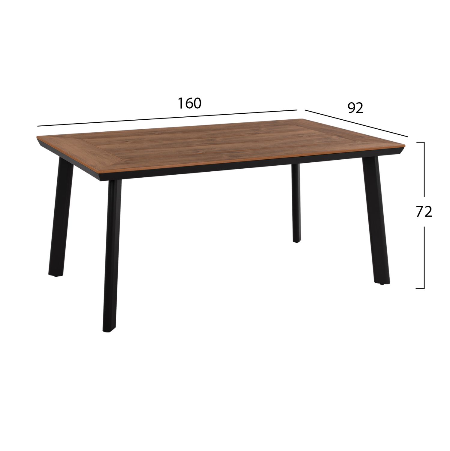 ΣΕΤ ΤΡΑΠΕΖΑΡΙΑΣ TABER HM21198 ΤΡΑΠΕΖΙ & 6 ΠΟΛΥΘΡΟΝΕΣ-ΑΛΟΥΜΙΝΙΟ & POLYWOOD-ΑΝΘΡΑΚΙ (x1) - Image 2