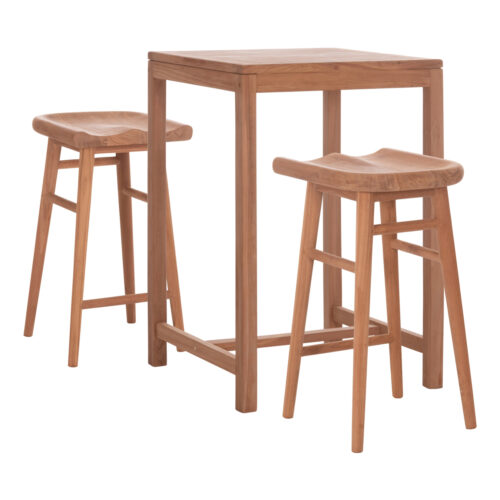 ΣΕΤ ΤΡΑΠΕΖΙ ΜΕ 2 ΣΚΑΜΠΟ ΜΠΑΡ BOLMAR HM10917 ΞΥΛΟ TEAK ΣΕ ΦΥΣΙΚΟ ΧΡΩΜΑ (x1)