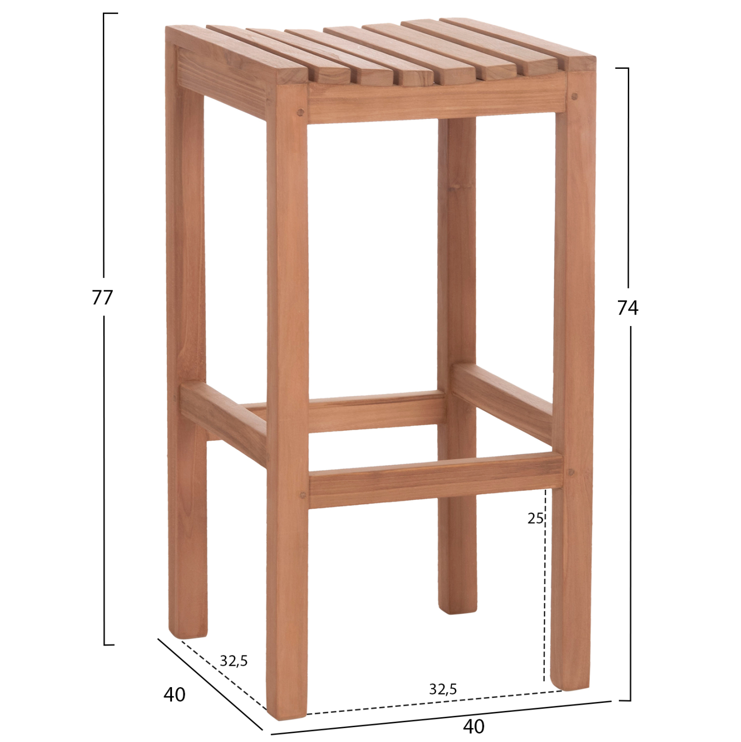 ΣΕΤ ΤΡΑΠΕΖΙ ΜΕ 2 ΣΚΑΜΠΟ ΜΠΑΡ PRESSCOT HM10918 ΞΥΛΟ TEAK ΣΕ ΦΥΣΙΚΟ ΧΡΩΜΑ (x1) - Image 3