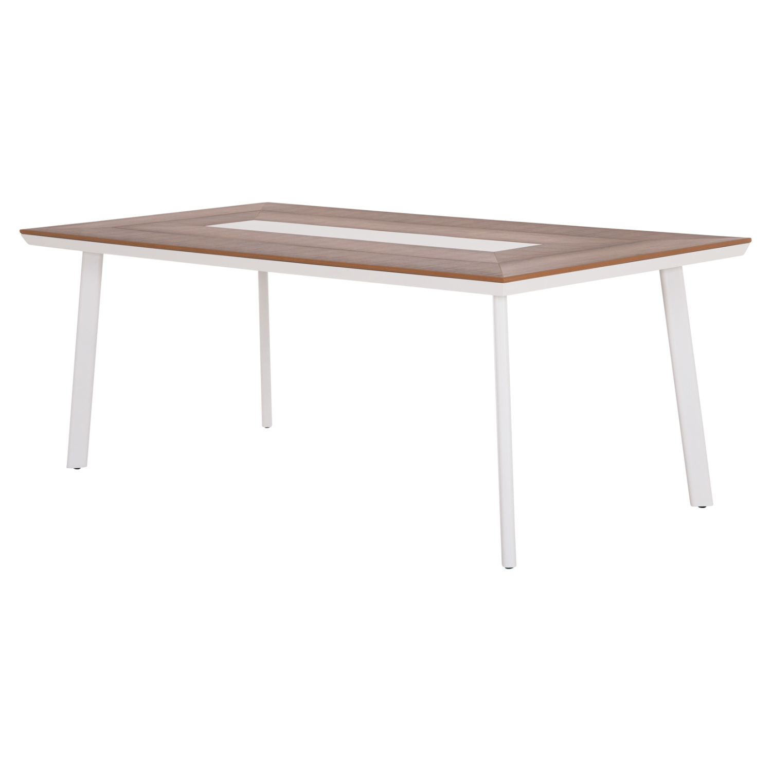 ΤΡΑΠΕΖΙ ΑΛΟΥΜΙΝΙΟΥ TABER HM5131.11 ΛΕΥΚΟ ΜΕ POLYWOOD TOP 200x100x75Υεκ (x1) - Image 5
