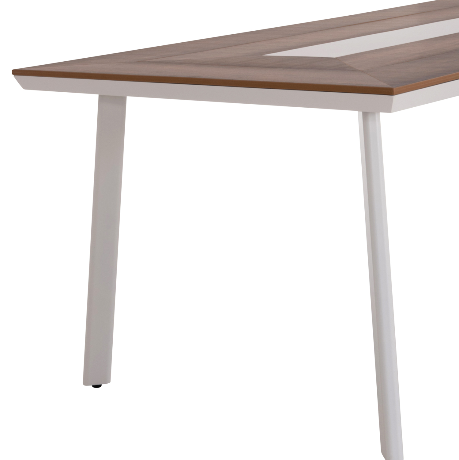 ΤΡΑΠΕΖΙ ΑΛΟΥΜΙΝΙΟΥ TABER HM5131.11 ΛΕΥΚΟ ΜΕ POLYWOOD TOP 200x100x75Υεκ (x1) - Image 8