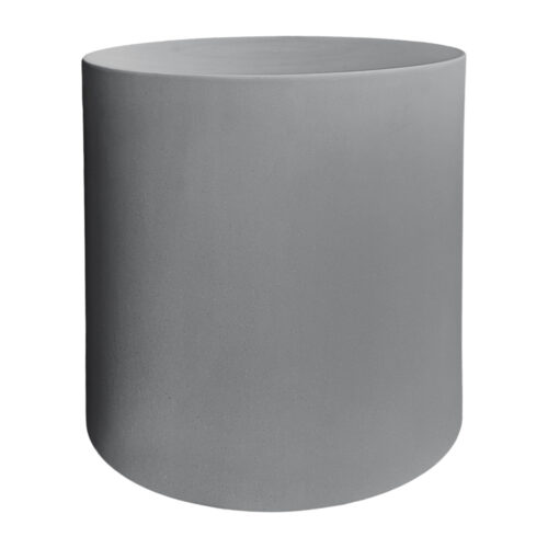 ΤΡΑΠΕΖΙ ΒΟΗΘΗΤΙΚΟ FIBER CEMENT ΣΤΡΟΓΓΥΛΟ KYOKO HM6592.01 ΓΚΡΙ Φ40x43Υεκ. (x1)