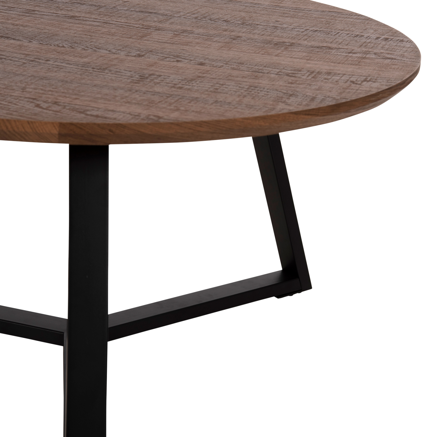 ΤΡΑΠΕΖΙ ΣΑΛΟΝΙΟΥ ΣΤΡΟΓΓΥΛΟ ROCKET HM9586.04 MDF WALNUT-ΜΑΥΡΗ ΣΑΓΡΕ ΒΑΣΗ Φ80x42Υεκ. (x1) - Image 6