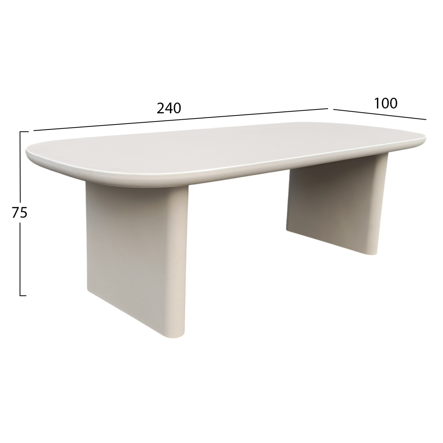 ΤΡΑΠΕΖΙ ΤΡΑΠΕΖΑΡΙΑΣ FIBER CEMENT AZAMI HM6600.02 ΜΠΕΖ 240x100x75Υεκ. (x1) - Image 5