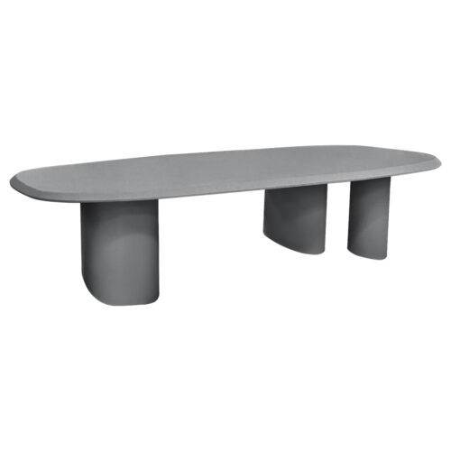 ΤΡΑΠΕΖΙ ΤΡΑΠΕΖΑΡΙΑΣ FIBER CEMENT ΟΒΑΛ GLEN HM6598.01 ΓΚΡΙ 260x95x75Υεκ (x1)