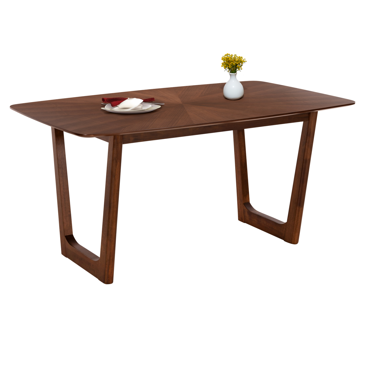 ΤΡΑΠΕΖΙ ΤΡΑΠΕΖΑΡΙΑΣ RINER ΟΡΘΟΓΩΝΙΟ HM9745 MDF ΜΕ ΚΑΠΛΑΜΑ ΚΑΡΥΔΙΑΣ 180x90x76εκ. (x1)