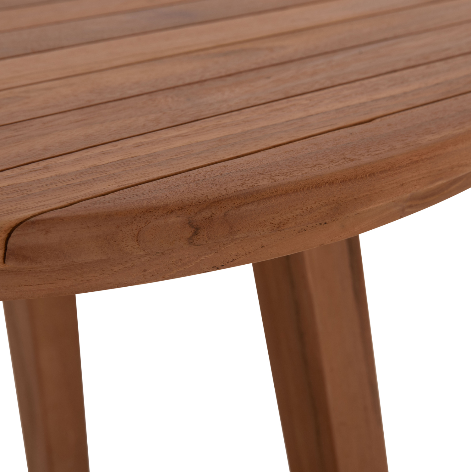 TΡΑΠΕΖΙ ΤΡΑΠΕΖΑΡΙΑΣ ΣΤΡΟΓΓΥΛΟ DANTE HM6379 ΞΥΛΟ TEAK Φ80x75Υεκ. (x1) - Image 8