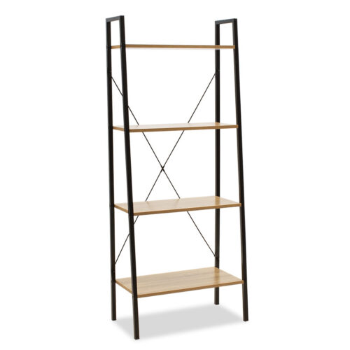 Βιβλιοθήκη- Ραφιέρα Ramon pakoworld φυσικό-μαύρο 60x23x145,5εκ (x1)