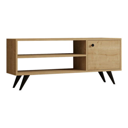 Έπιπλο τηλεόρασης Wison pakoworld σε oak απόχρωση 120x29x50εκ (x1)