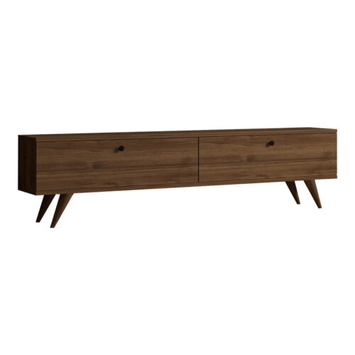Έπιπλο τηλεόρασης Jate pakoworld σε καρυδί απόχρωση 160x25x40εκ (x1)