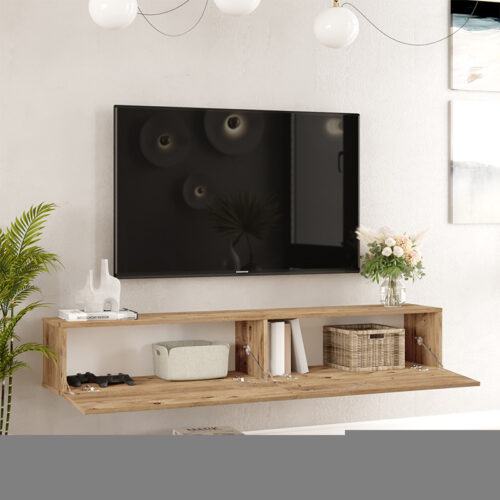 Έπιπλο τηλεόρασης επιτοίχιο Dello pakoworld sonoma 180x31.6x29.6εκ (x1)