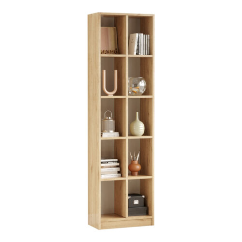 Βιβλιοθήκη Oteca 10θέσεων pakoworld oak 51.1x25.4x180εκ (x1)