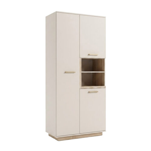 Ντουλάπα στήλη Norda pakoworld κρεμ με oak 199,5x40x80εκ (x1)