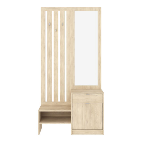 Έπιπλο εισόδου με καθρέπτη Citra pakoworld sonoma 100x34.3x199.5εκ (x1)