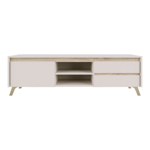 Έπιπλο τηλεόρασης Belka pakoworld κρεμ με oak 155x45x53,6εκ (x1)