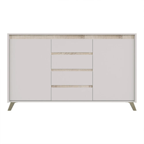 Μπουφές Belka pakoworld κρεμ με oak 155x45x93,7εκ (x1)