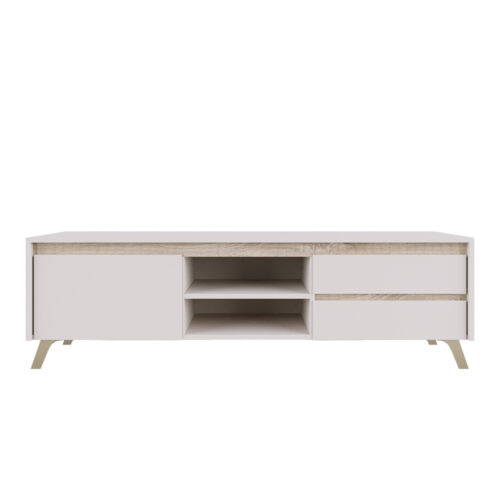 Σύνθετο σαλονιού Belka pakoworld κρεμ με oak 210,6x45x152,6εκ (x1)