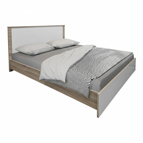 Κρεβάτι με στρώμα Athos Sleepy pakoworld sonoma λευκό 160x200εκ (x1)
