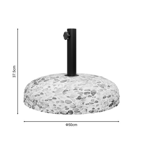 Βάση ομπρέλας Nimbus pakoworld τσιμέντο ψηφιδωτή 35kg Φ50εκ (x1)
