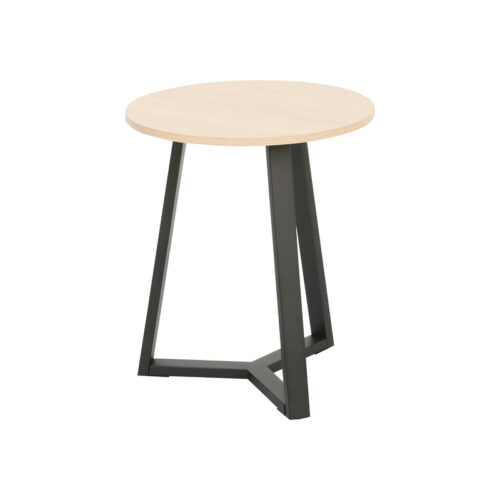 Βοηθητικό τραπέζι Berton pakoworld cappuccino με μαύρο μέταλλο Φ45x52εκ (x1)